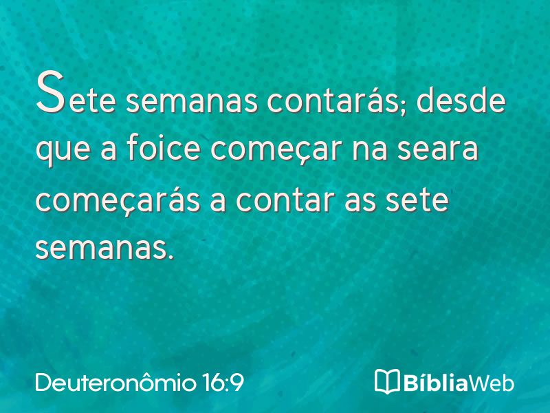 Deuteronômio 16:9 em imagem para compartilhar