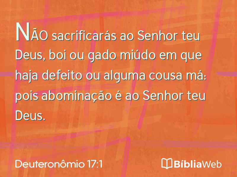 Deuteronômio 17:1 em imagem para compartilhar