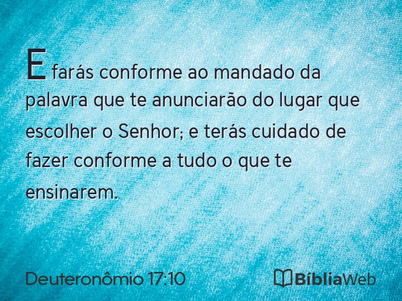 Deuteronômio 17:10 em imagem para compartilhar