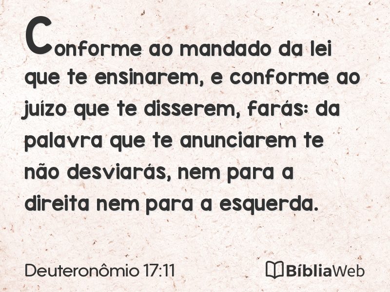 Deuteronômio 17:11 em imagem para compartilhar