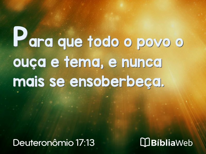 Deuteronômio 17:13 em imagem para compartilhar