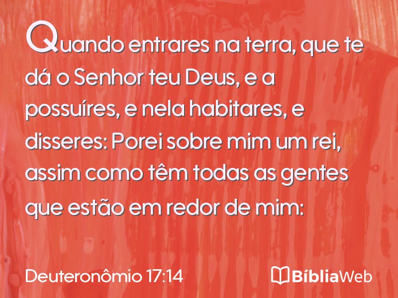 Deuteronômio 17:14 em imagem para compartilhar