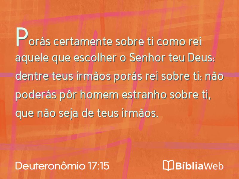 Deuteronômio 17:15 em imagem para compartilhar