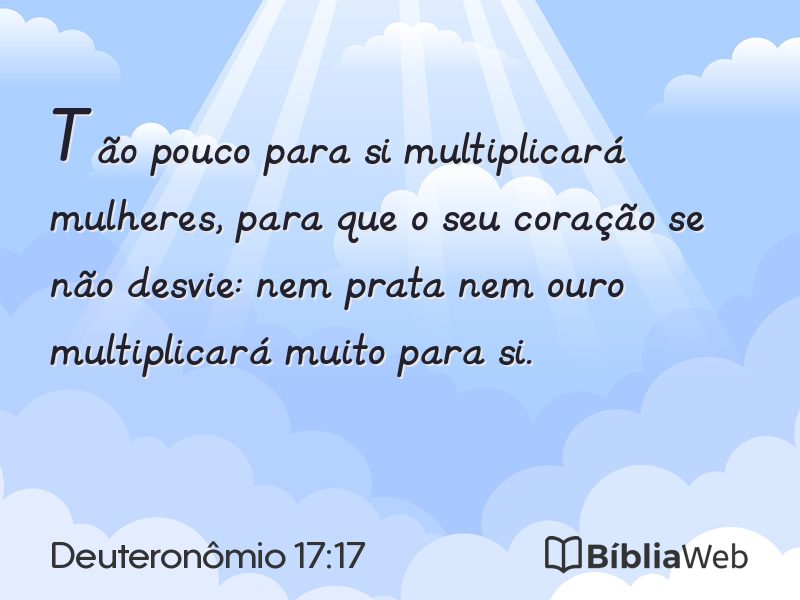 Deuteronômio 17:17 em imagem para compartilhar
