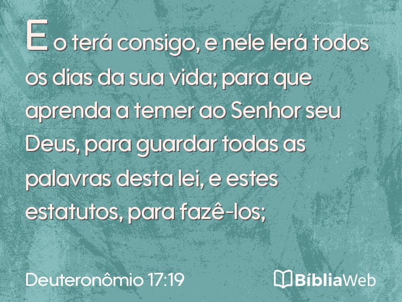 Deuteronômio 17:19 em imagem para compartilhar