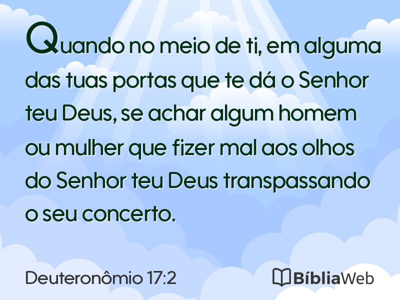Deuteronômio 17:2 em imagem para compartilhar