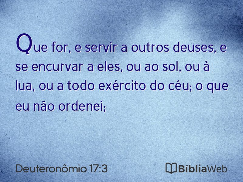 Deuteronômio 17:3 em imagem para compartilhar