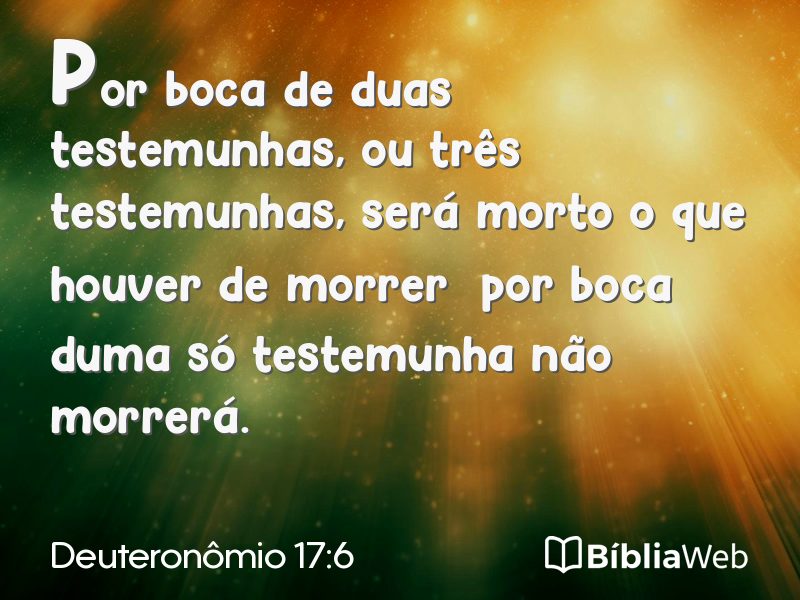 Deuteronômio 17:6 em imagem para compartilhar