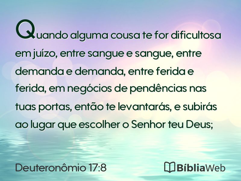 Deuteronômio 17:8 em imagem para compartilhar