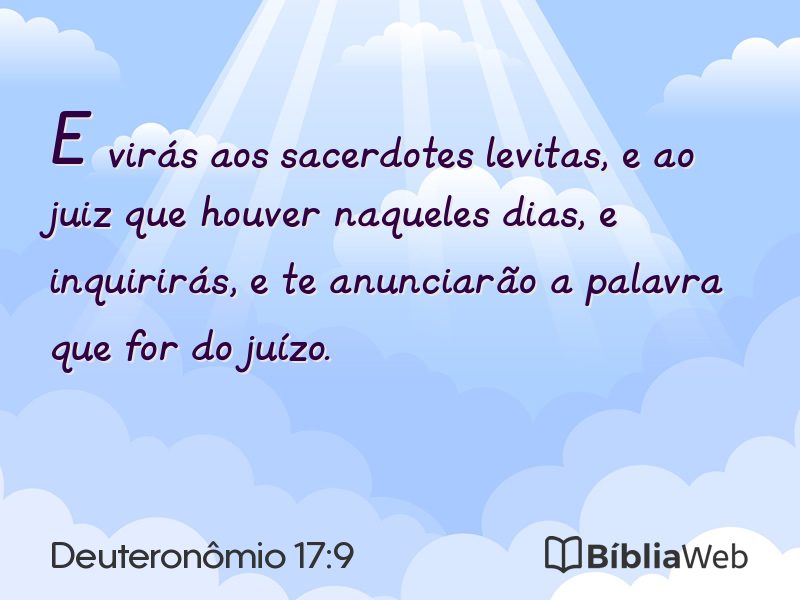 Deuteronômio 17:9 em imagem para compartilhar