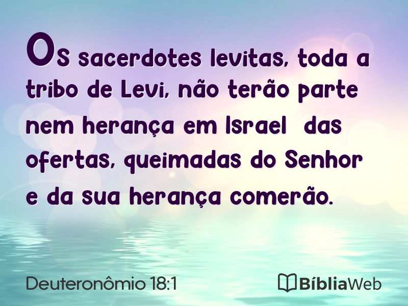 Deuteronômio 18:1 em imagem para compartilhar