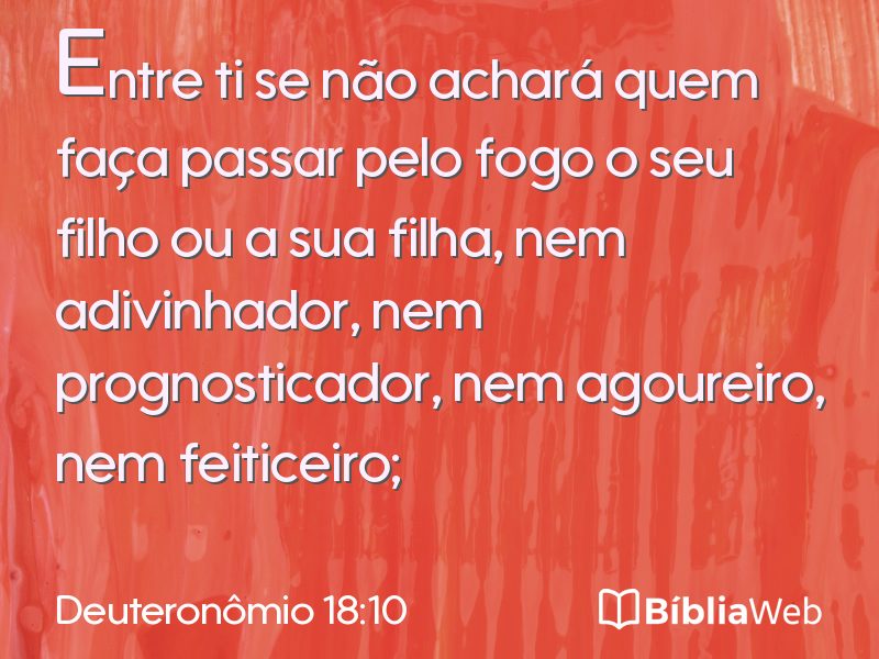 Deuteronômio 18:10 em imagem para compartilhar