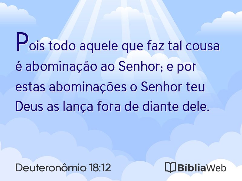 Deuteronômio 18:12 em imagem para compartilhar