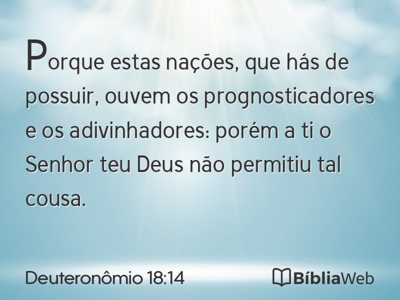 Deuteronômio 18:14 em imagem para compartilhar