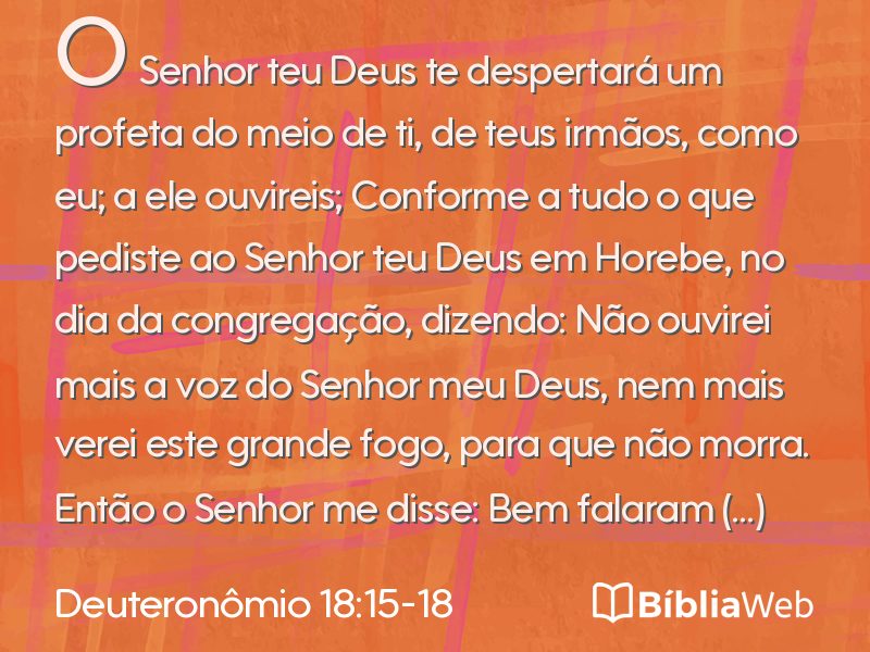 Deuteronômio 18:15-18 em imagem para compartilhar