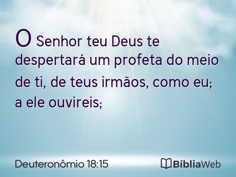 Deuteronômio 18:15 em imagem para compartilhar