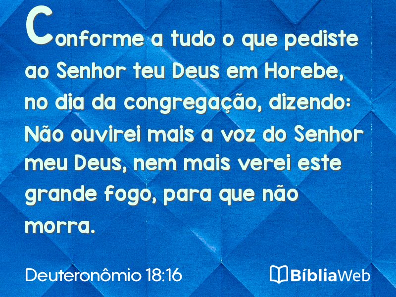 Deuteronômio 18:16 em imagem para compartilhar
