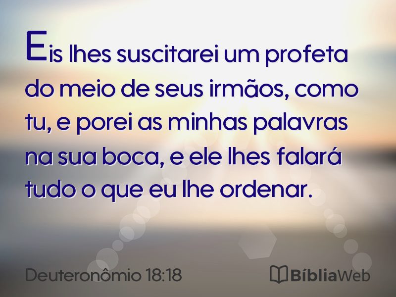 Deuteronômio 18:18 em imagem para compartilhar