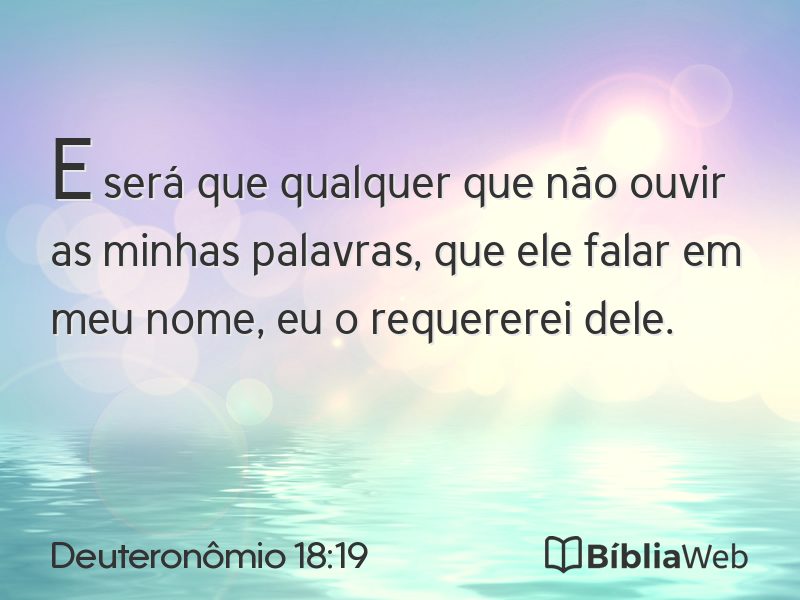 Deuteronômio 18:19 em imagem para compartilhar