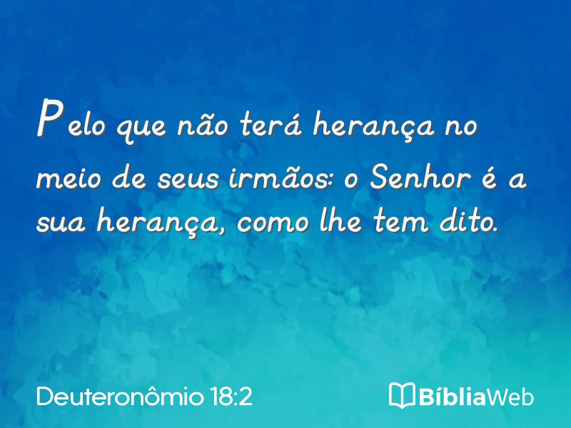 Deuteronômio 18:2 em imagem para compartilhar