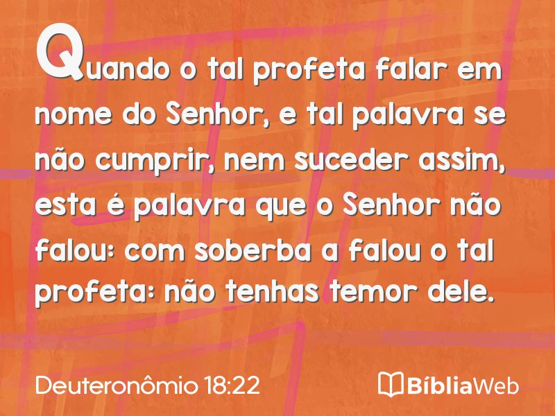 Deuteronômio 18:22 em imagem para compartilhar