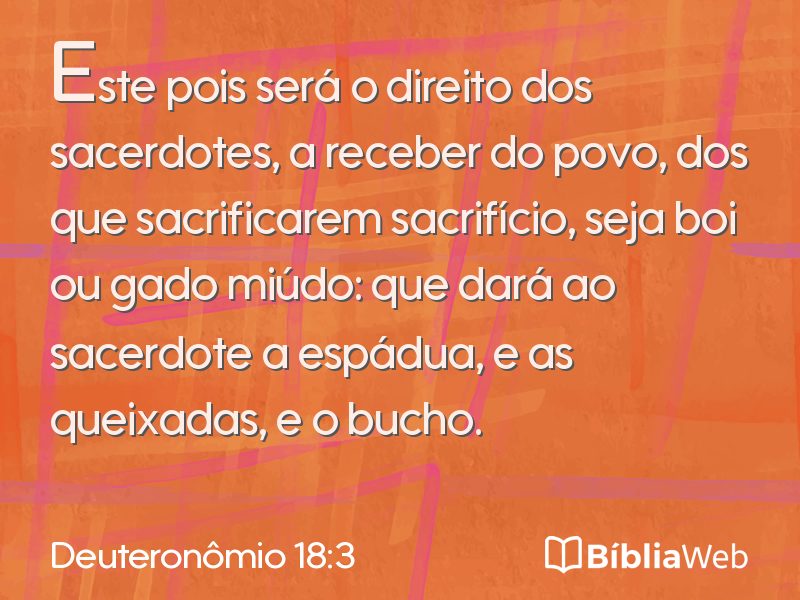Deuteronômio 18:3 em imagem para compartilhar