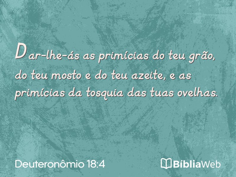 Deuteronômio 18:4 em imagem para compartilhar