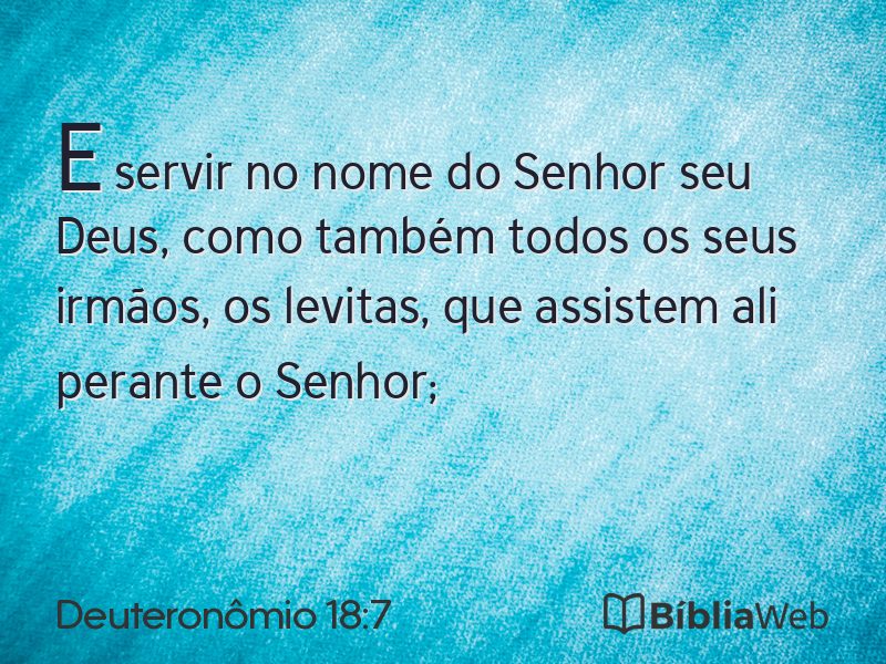 Deuteronômio 18:7 em imagem para compartilhar