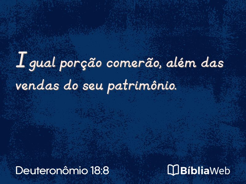 Deuteronômio 18:8 em imagem para compartilhar
