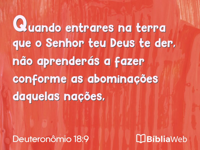 Deuteronômio 18:9 em imagem para compartilhar