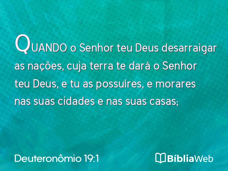 Deuteronômio 19:1 em imagem para compartilhar