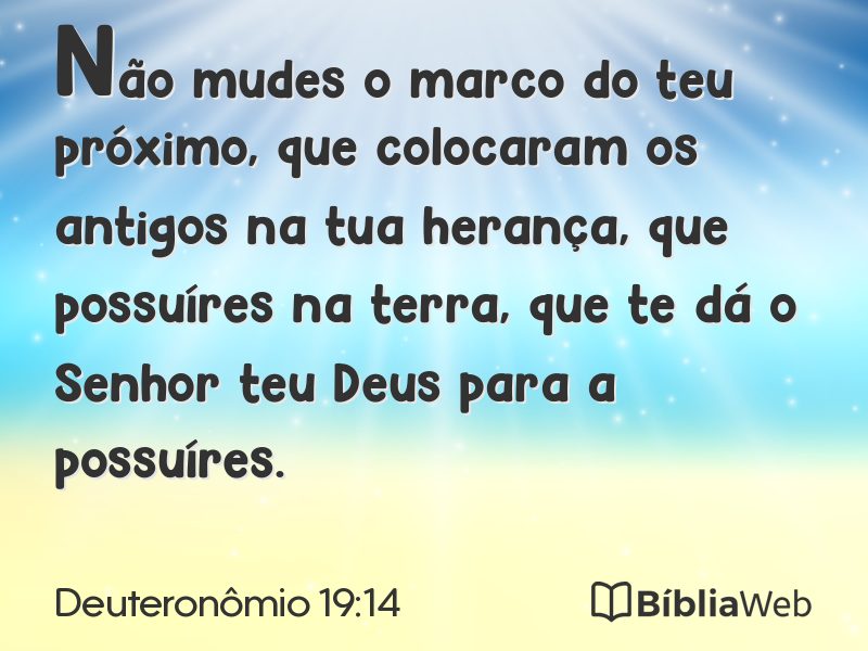 Deuteronômio 19:14 em imagem para compartilhar