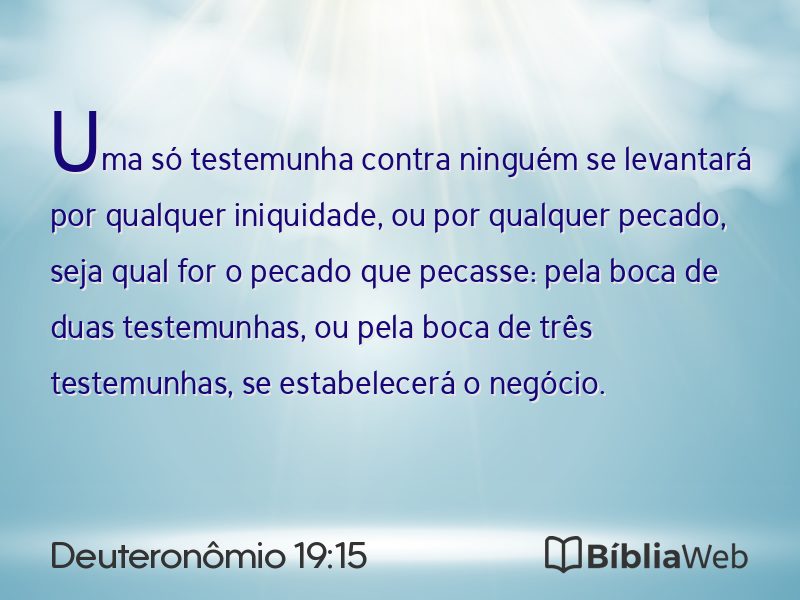 Deuteronômio 19:15 em imagem para compartilhar