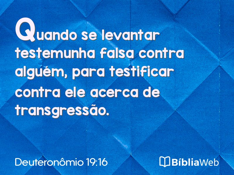 Deuteronômio 19:16 em imagem para compartilhar