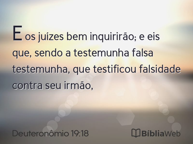 Deuteronômio 19:18 em imagem para compartilhar