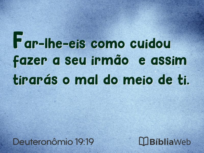 Deuteronômio 19:19 em imagem para compartilhar