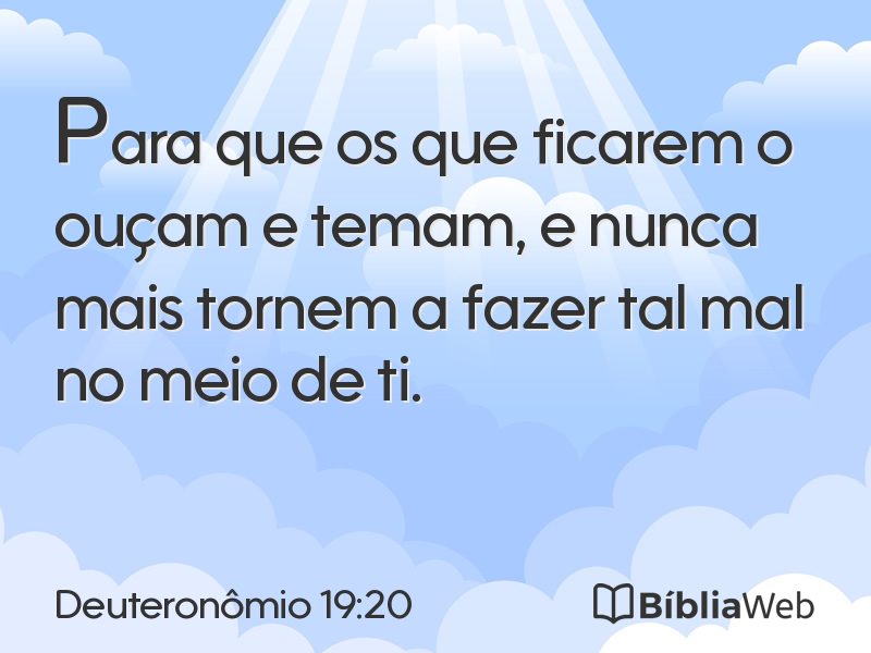 Deuteronômio 19:20 em imagem para compartilhar