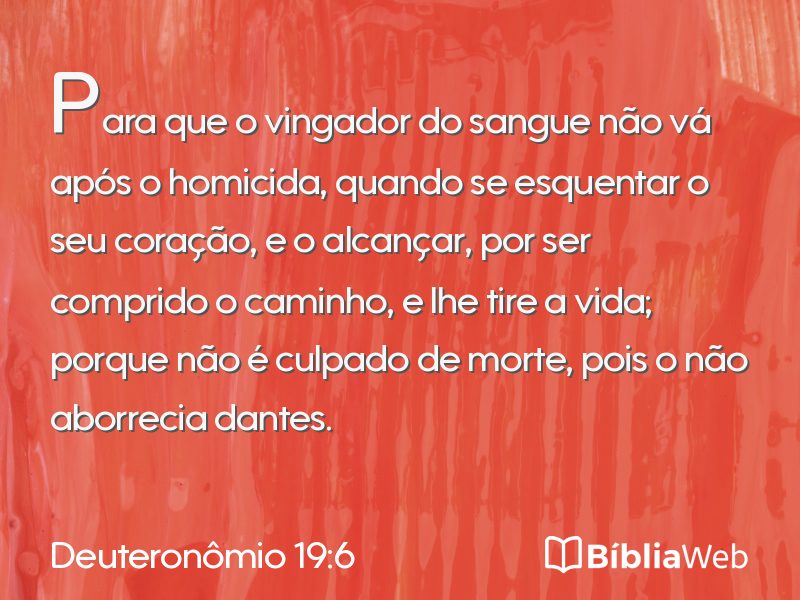 Deuteronômio 19:6 em imagem para compartilhar