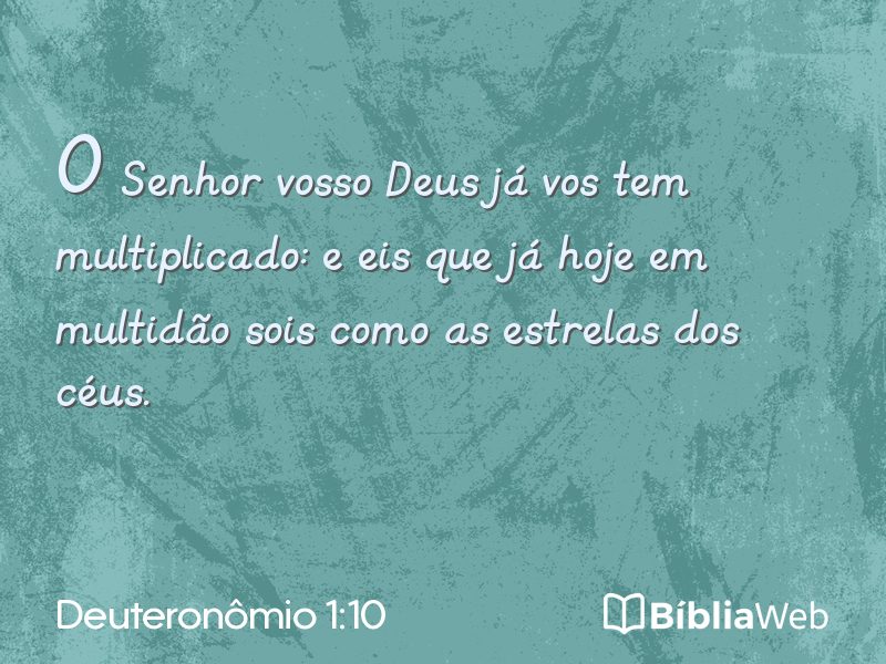 Deuteronômio 1:10 em imagem para compartilhar