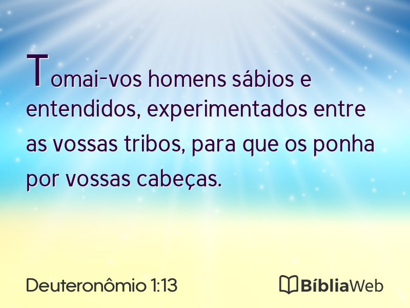 Deuteronômio 1:13 em imagem para compartilhar