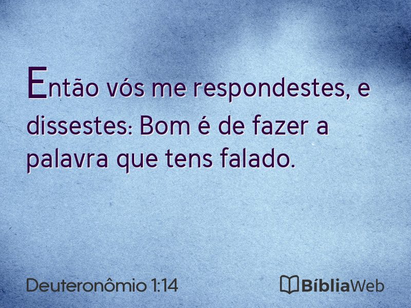 Deuteronômio 1:14 em imagem para compartilhar