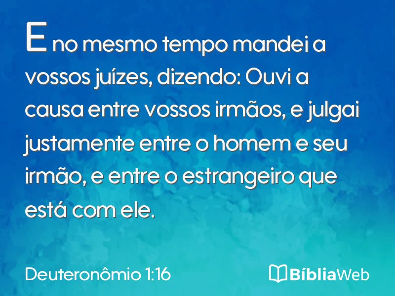 Deuteronômio 1:16 em imagem para compartilhar