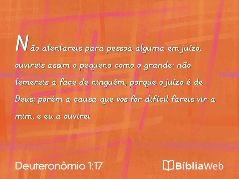 Deuteronômio 1:17 em imagem para compartilhar