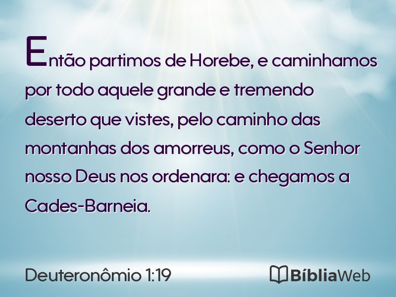 Deuteronômio 1:19 em imagem para compartilhar
