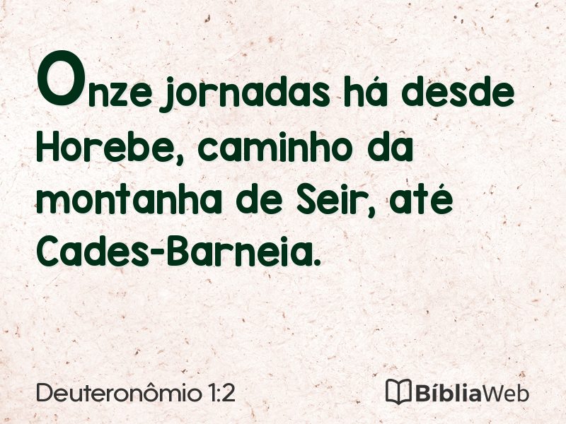 Deuteronômio 1:2 em imagem para compartilhar
