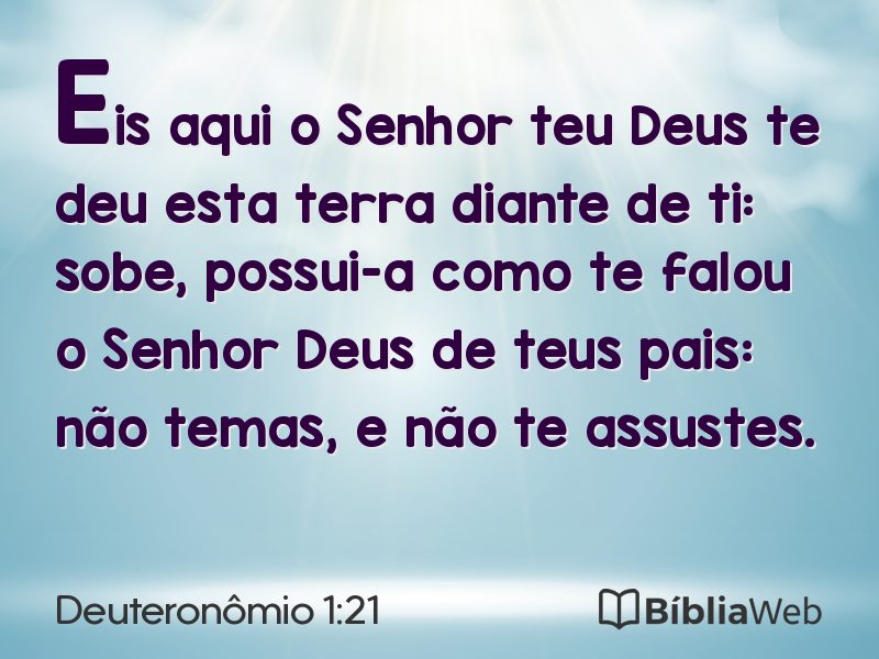 Deuteronômio 1:21 em imagem para compartilhar
