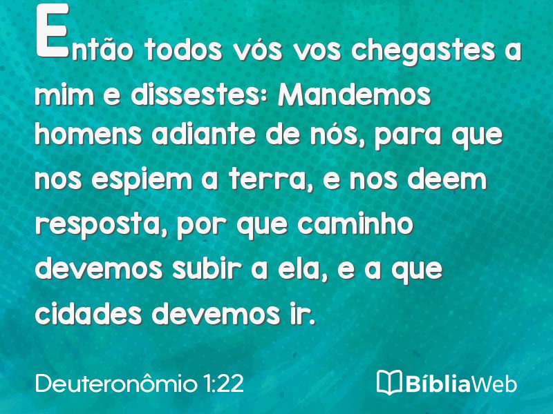 Deuteronômio 1:22 em imagem para compartilhar