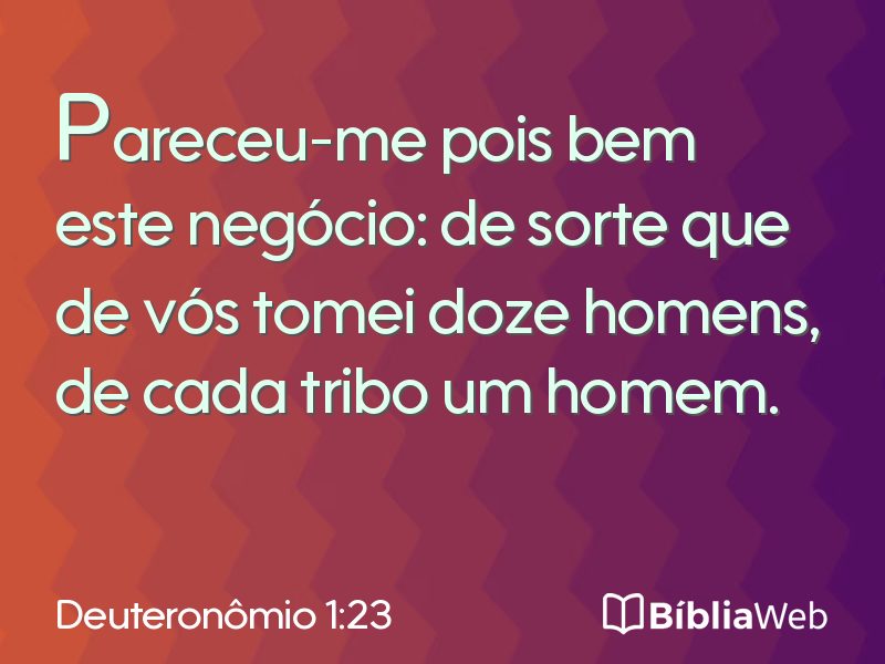 Deuteronômio 1:23 em imagem para compartilhar