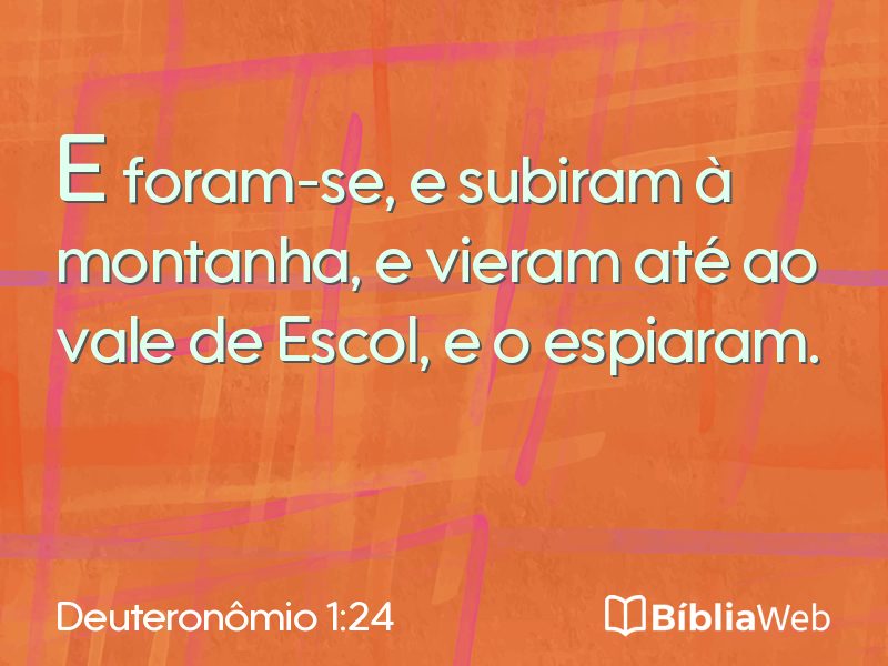 Deuteronômio 1:24 em imagem para compartilhar
