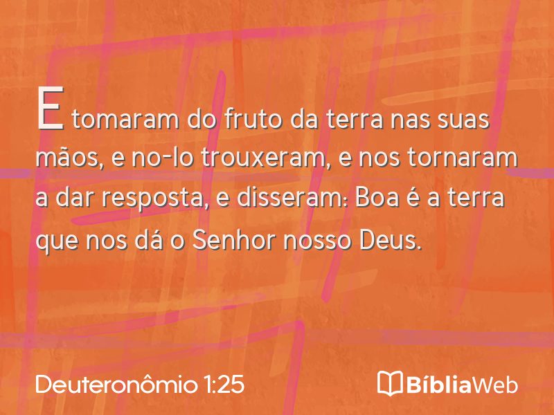 Deuteronômio 1:25 em imagem para compartilhar